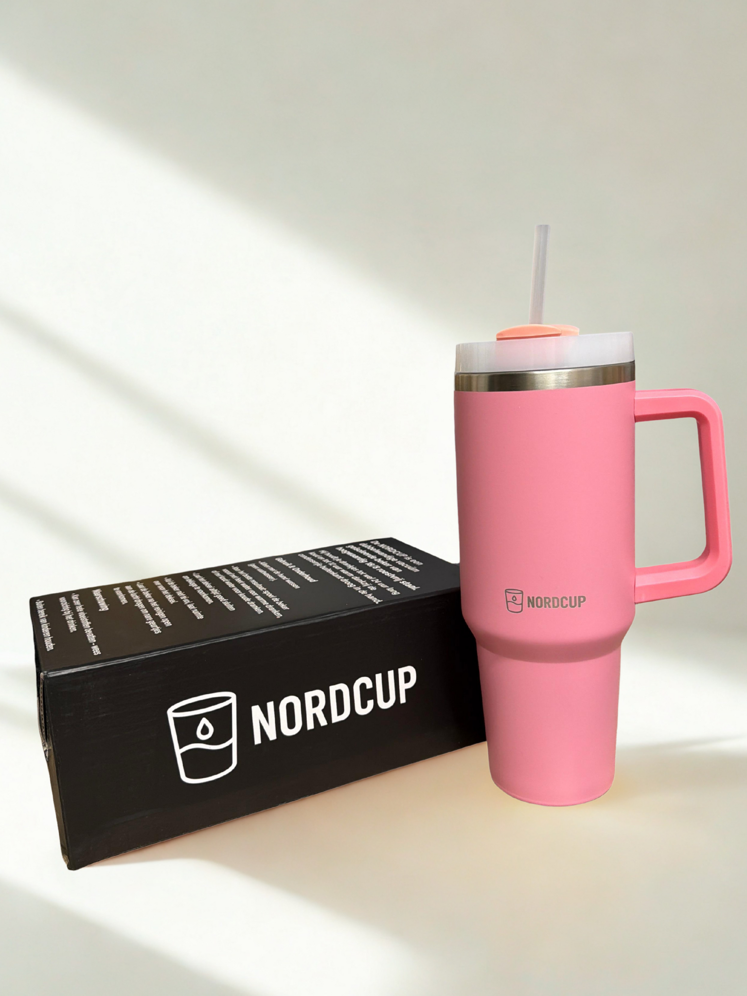Nordcup RVS Thermosbeker 1,18 liter – met rietje & handvat