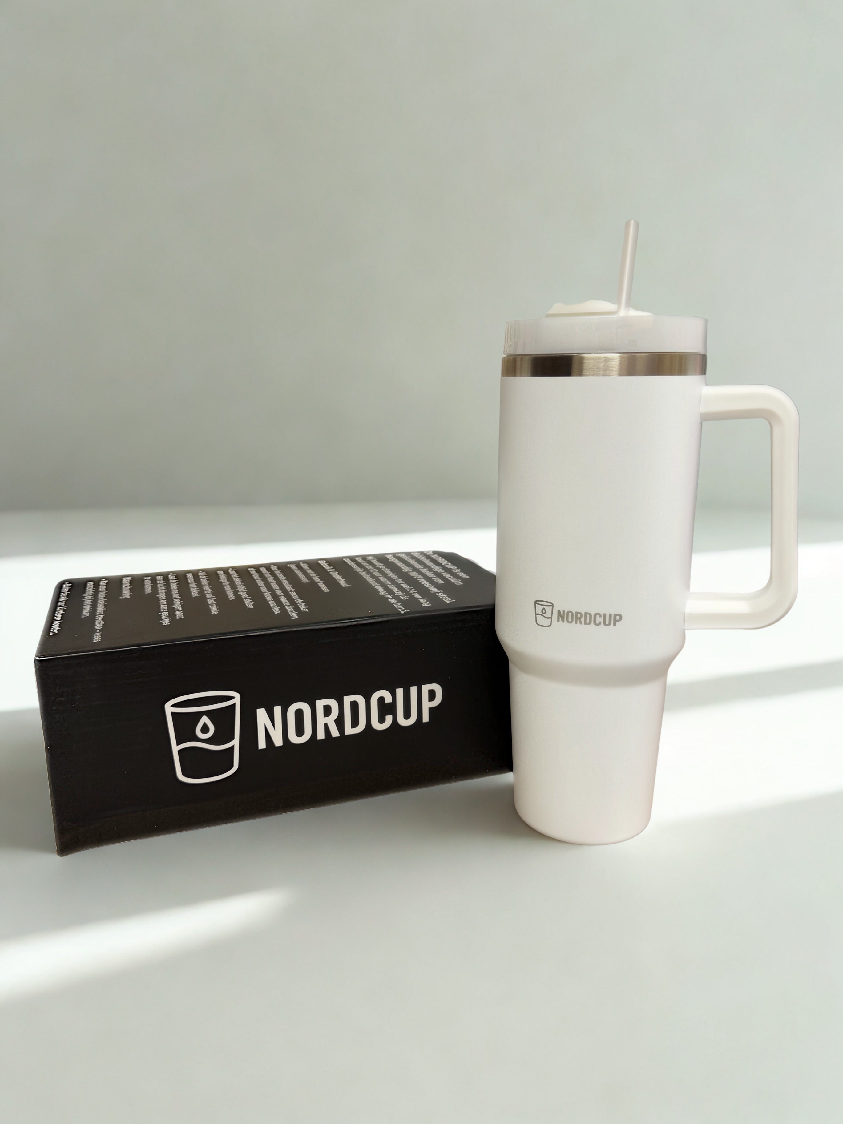 Nordcup RVS Thermosbeker 1,18 liter – met rietje &amp; handvat