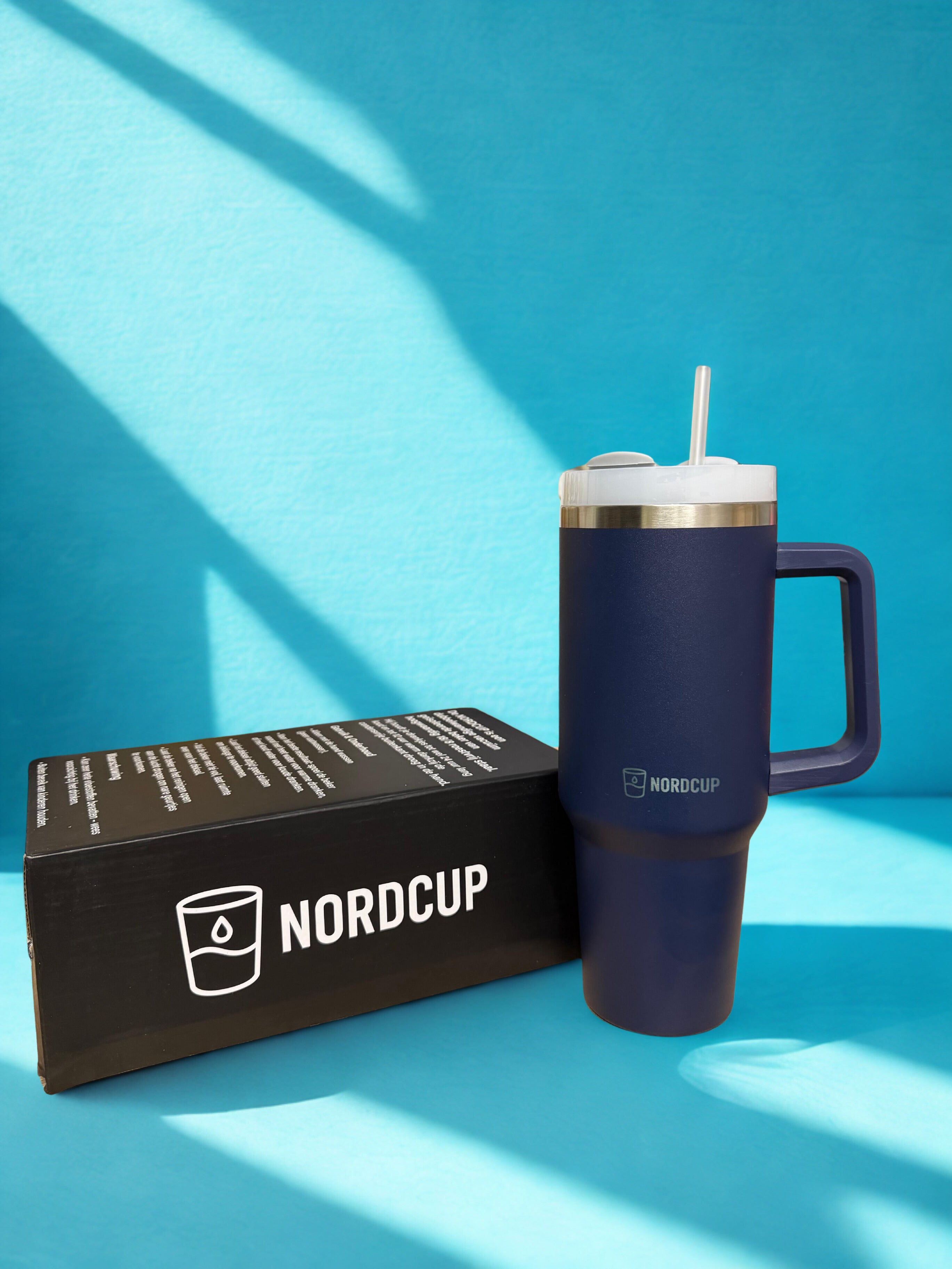Nordcup RVS Thermosbeker 1,18 liter – met rietje &amp; handvat