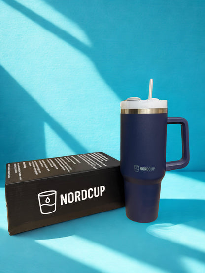 Nordcup RVS Thermosbeker 1,18 liter – met rietje &amp; handvat